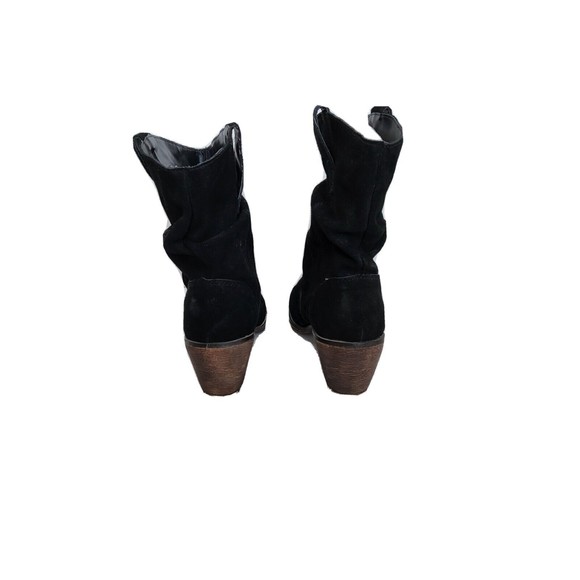 Steve Madden • black suede 2.5" Heel P-Turner Ankle Boots Women's Size 10 - Picture 5 of 8